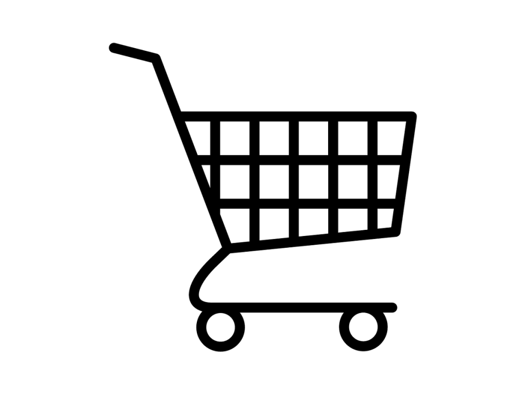 A grocery cart icon