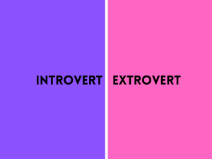 A graphic illustrating the fine line between introvert and extrovert.