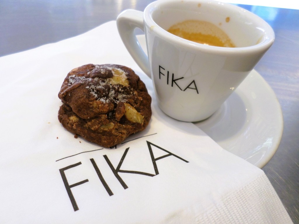 a coffee and treat, enjoyed at Fika in New York City, 2014.