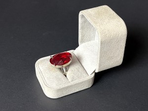 A toy ring in a presentation box.