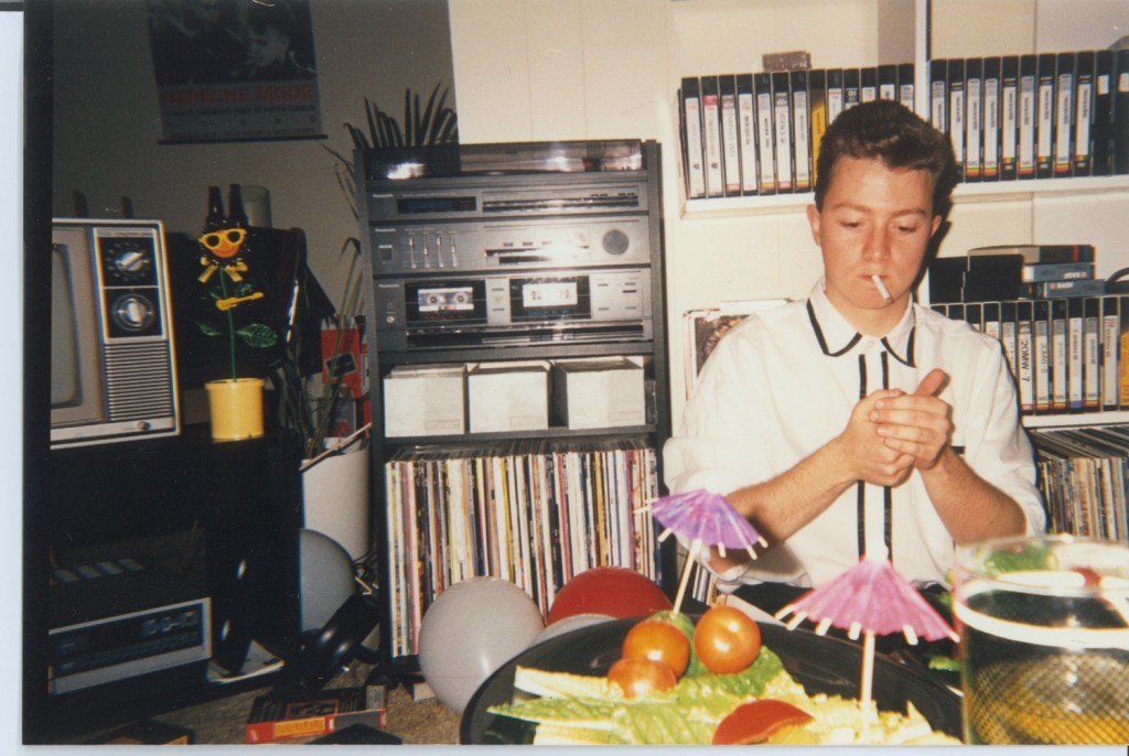 A photo of the author lighting up a cigarette back in 1989