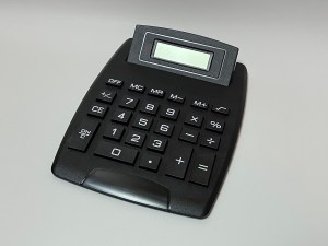 A calculator on a plain white background