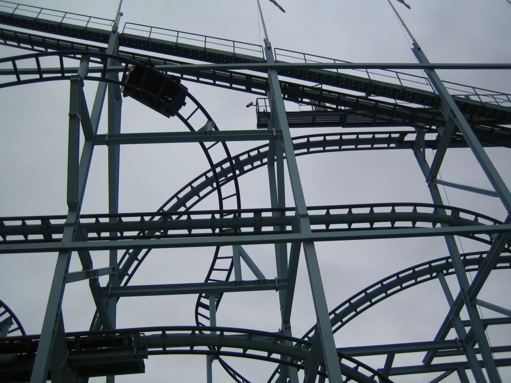 The roller coaster at Gröna Lund, Stockholm, Sweden, 2005.