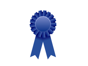 An icon representing an award ribbon.