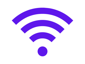 A wi-fi symbol.