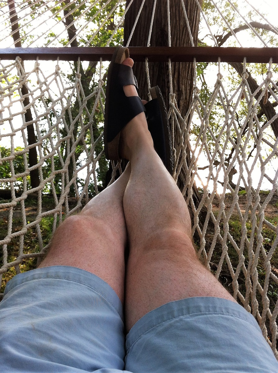 A view from a fisherman's net style hammock