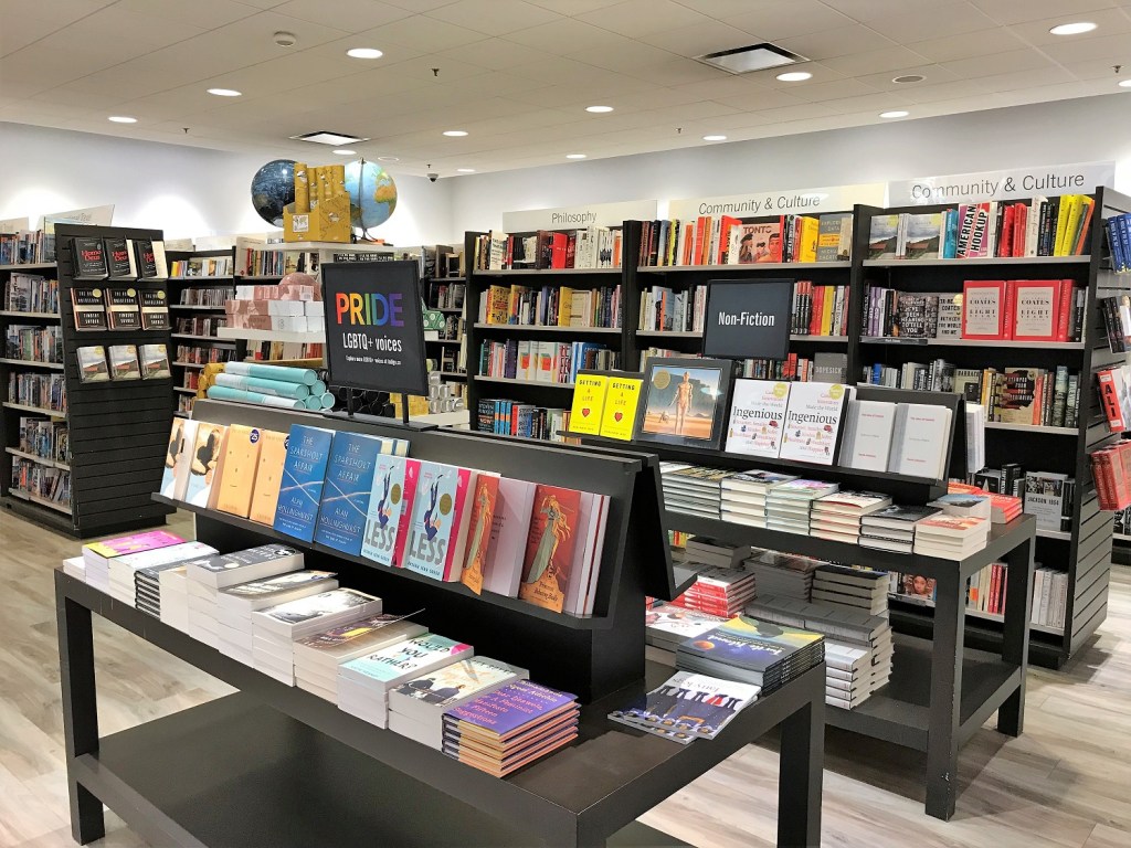A photo of a beautifully laid out bookstore