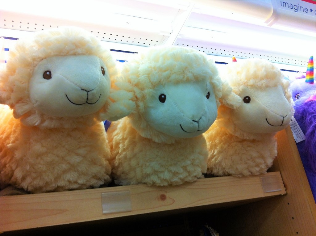 cute stuffed toys in the shape of sheep
