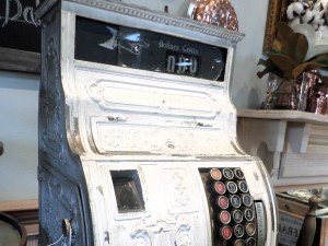 A vintage style cash register.