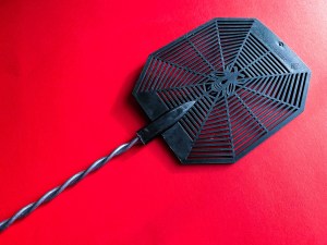 A standard household fly swatter