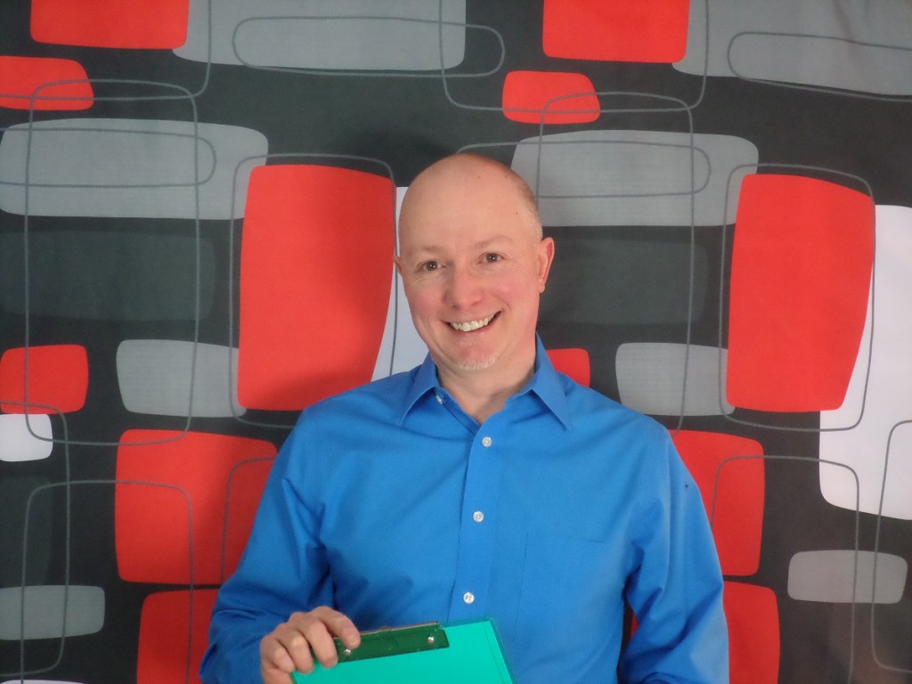 A photo taken on the day I recorded a demo for a video version of the blog.